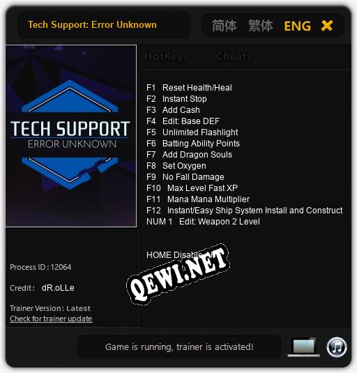 Tech Support: Error Unknown: Трейнер +13 [v1.3]