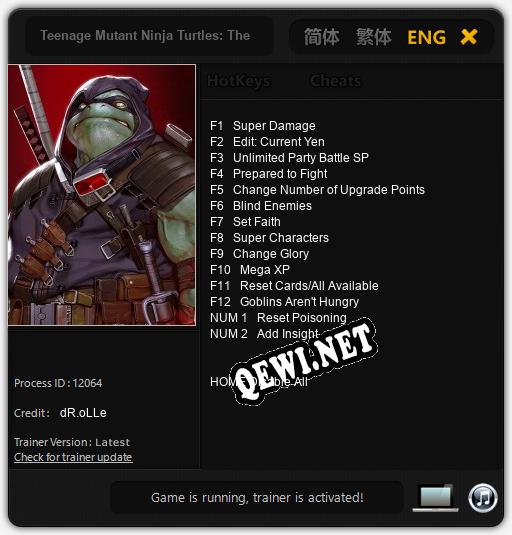 Teenage Mutant Ninja Turtles: The Last Ronin: Читы, Трейнер +14 [dR.oLLe]