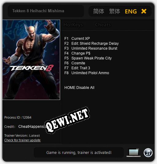 Tekken 8 Heihachi Mishima: Трейнер +8 [v1.5]