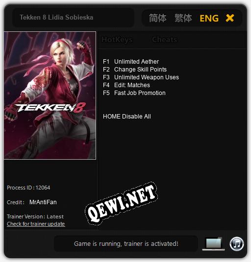 Tekken 8 Lidia Sobieska: Трейнер +5 [v1.4]
