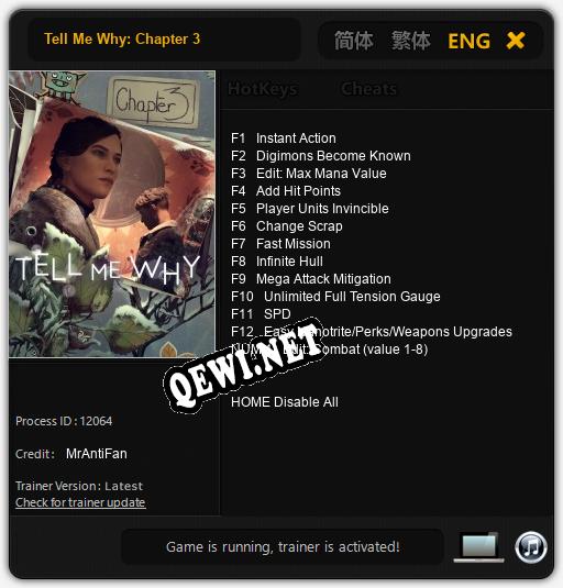 Tell Me Why: Chapter 3: Трейнер +13 [v1.2]