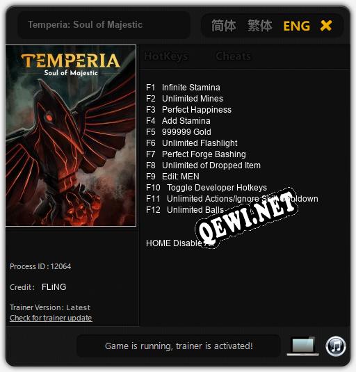 Temperia: Soul of Majestic: ТРЕЙНЕР И ЧИТЫ (V1.0.30)