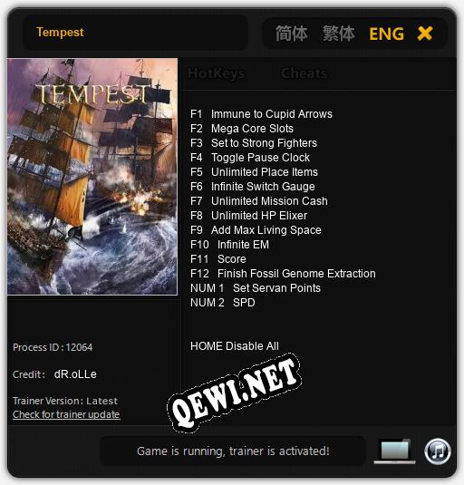 Tempest: Трейнер +14 [v1.8]
