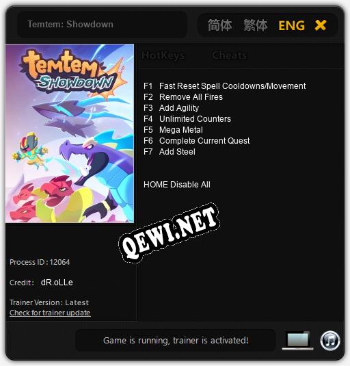Temtem: Showdown: Трейнер +7 [v1.3]