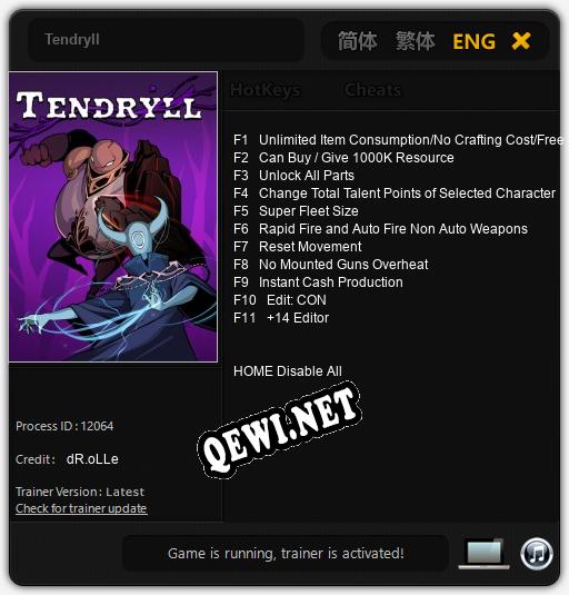 Tendryll: Читы, Трейнер +11 [dR.oLLe]