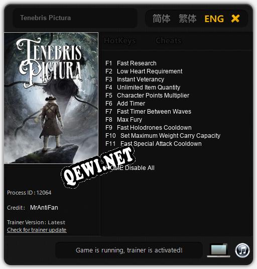 Tenebris Pictura: ТРЕЙНЕР И ЧИТЫ (V1.0.7)