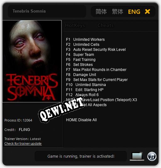 Tenebris Somnia: ТРЕЙНЕР И ЧИТЫ (V1.0.84)