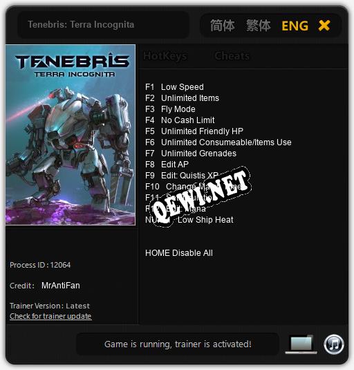 Tenebris: Terra Incognita: ТРЕЙНЕР И ЧИТЫ (V1.0.61)