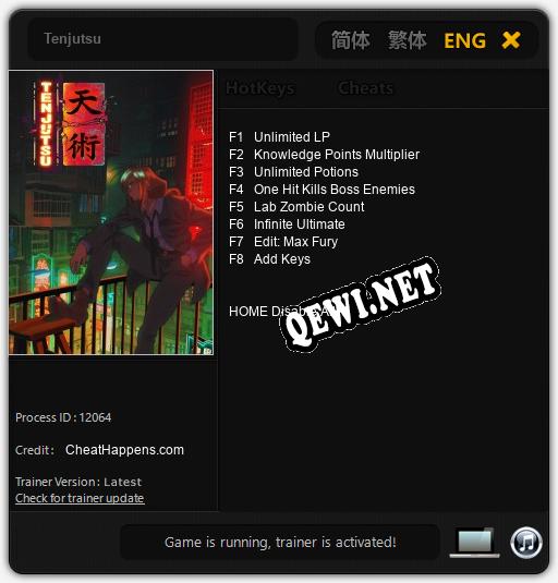 Трейнер для Tenjutsu [v1.0.2]