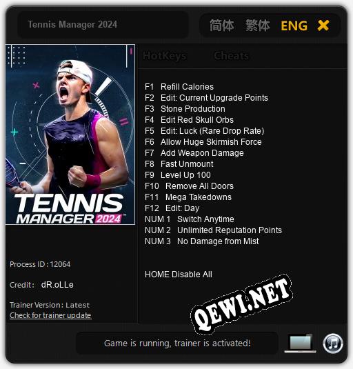 Tennis Manager 2024: ТРЕЙНЕР И ЧИТЫ (V1.0.46)
