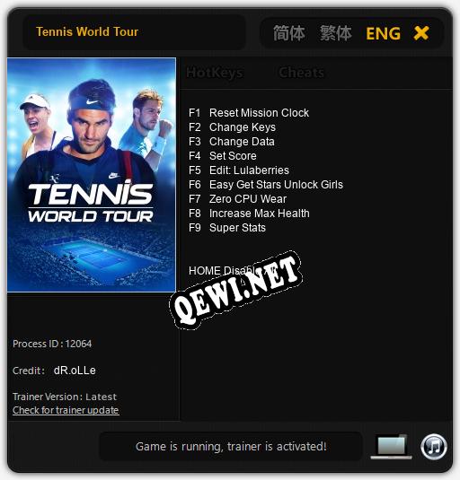 Tennis World Tour: Трейнер +9 [v1.5]