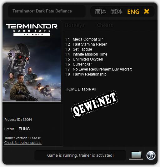 Terminator: Dark Fate Defiance: ТРЕЙНЕР И ЧИТЫ (V1.0.49)