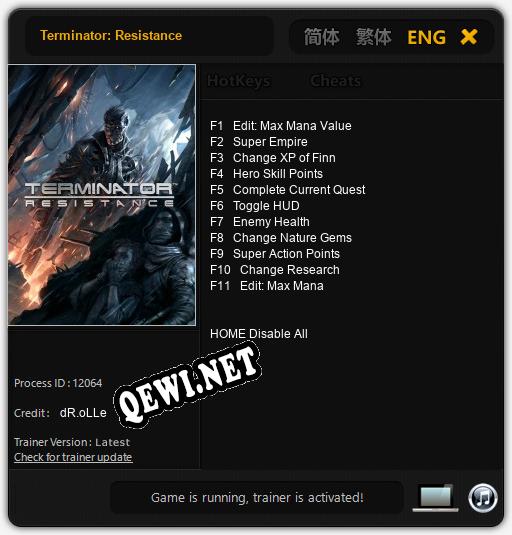 Terminator: Resistance: ТРЕЙНЕР И ЧИТЫ (V1.0.45)