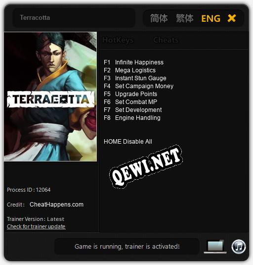 Terracotta: Трейнер +8 [v1.3]