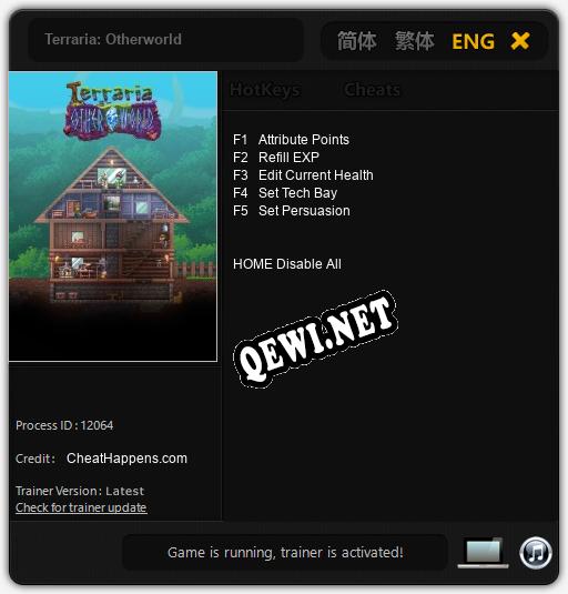 Трейнер для Terraria: Otherworld [v1.0.3]
