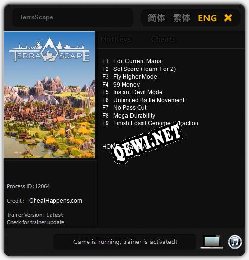 Трейнер для TerraScape [v1.0.8]