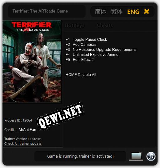Terrifier: The ARTcade Game: Трейнер +5 [v1.7]