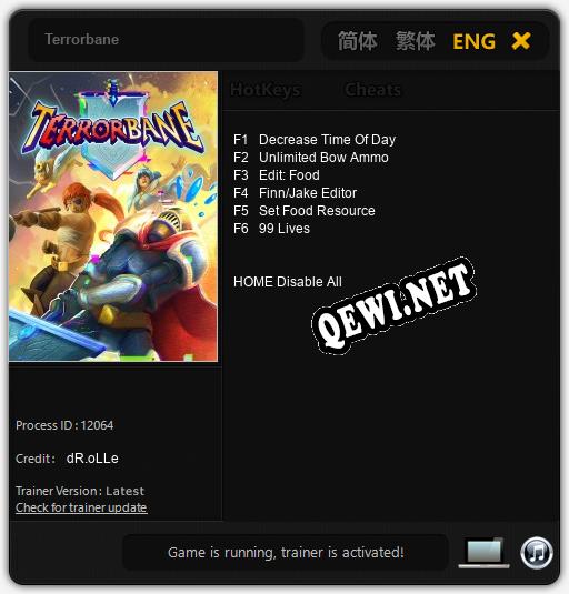 Трейнер для Terrorbane [v1.0.4]
