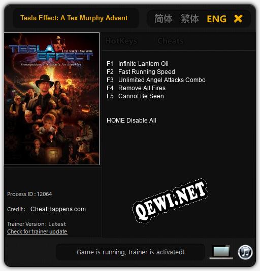 Tesla Effect: A Tex Murphy Adventure: Читы, Трейнер +5 [CheatHappens.com]