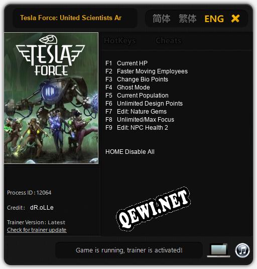 Tesla Force: United Scientists Army: ТРЕЙНЕР И ЧИТЫ (V1.0.94)