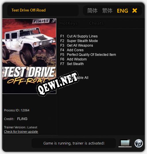 Test Drive Off-Road: Трейнер +7 [v1.1]