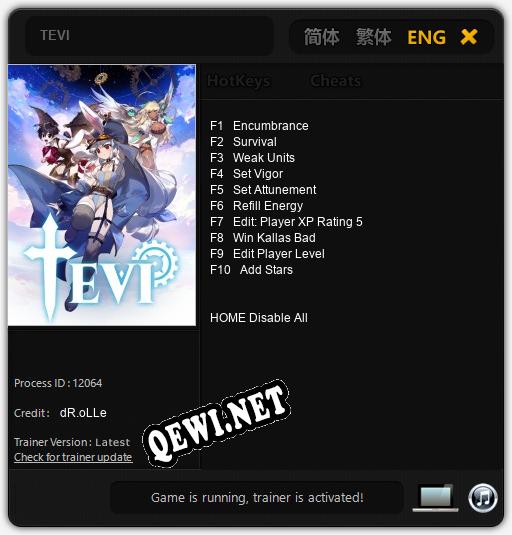 TEVI: Трейнер +10 [v1.3]