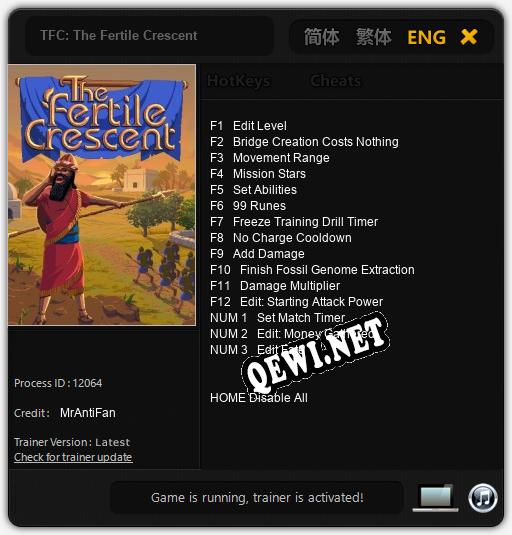 TFC: The Fertile Crescent: Читы, Трейнер +15 [MrAntiFan]