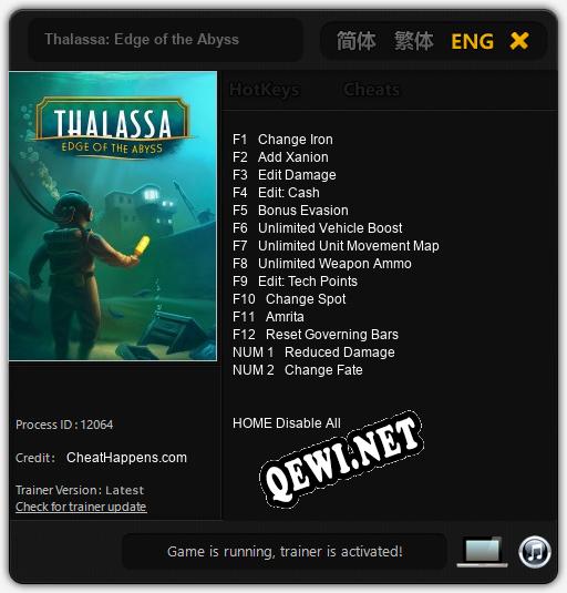 Thalassa: Edge of the Abyss: Читы, Трейнер +14 [CheatHappens.com]