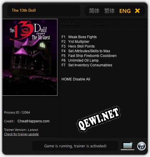 The 13th Doll: ТРЕЙНЕР И ЧИТЫ (V1.0.54)