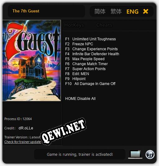 Трейнер для The 7th Guest [v1.0.8]