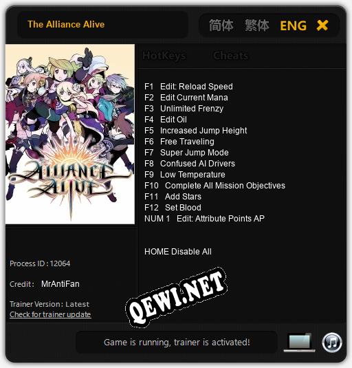 The Alliance Alive: Читы, Трейнер +13 [MrAntiFan]
