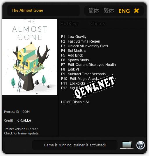 The Almost Gone: Трейнер +12 [v1.6]
