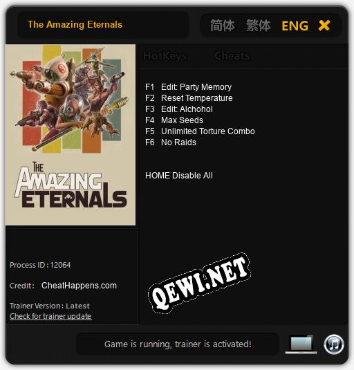Трейнер для The Amazing Eternals [v1.0.4]