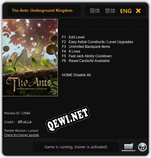 The Ants: Underground Kingdom: Читы, Трейнер +6 [dR.oLLe]