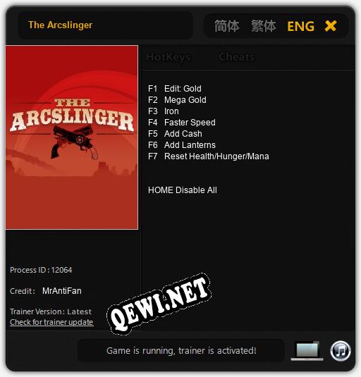The Arcslinger: Читы, Трейнер +7 [MrAntiFan]