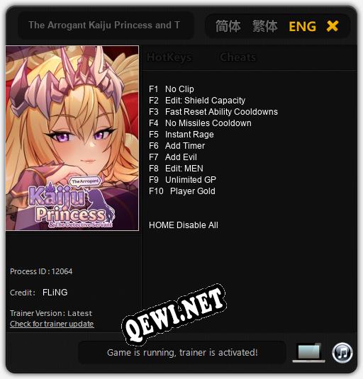 The Arrogant Kaiju Princess and The Detective Servant: ТРЕЙНЕР И ЧИТЫ (V1.0.61)