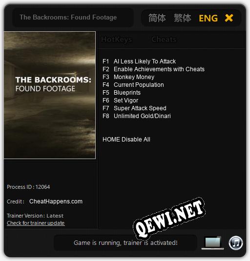 The Backrooms: Found Footage: Читы, Трейнер +8 [CheatHappens.com]