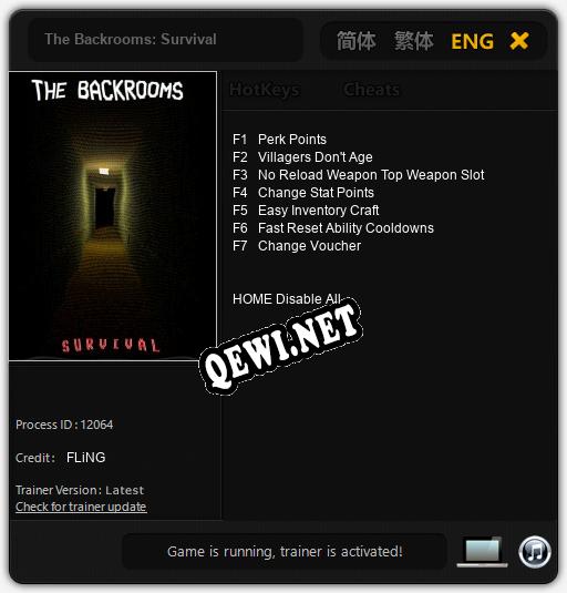 The Backrooms: Survival: Трейнер +7 [v1.2]