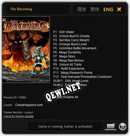 The Baconing: Трейнер +14 [v1.2]