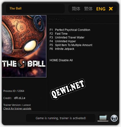 The Ball: ТРЕЙНЕР И ЧИТЫ (V1.0.4)