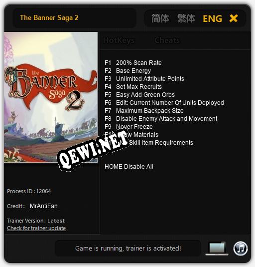 The Banner Saga 2: Трейнер +11 [v1.9]