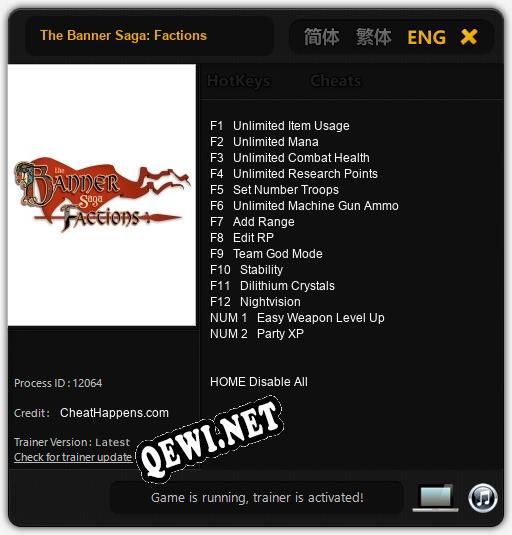 The Banner Saga: Factions: Трейнер +14 [v1.5]