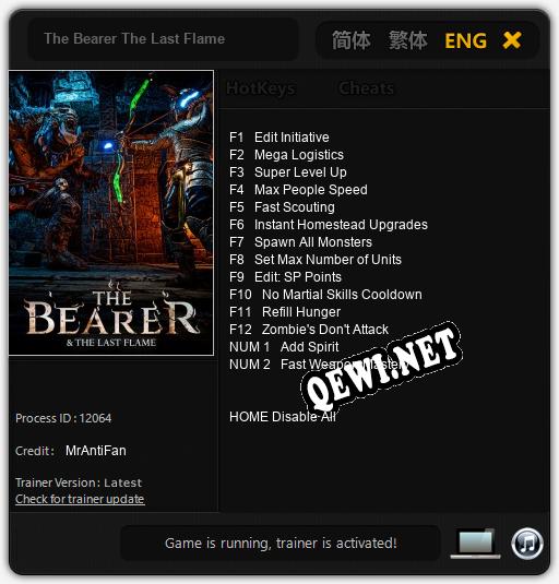 The Bearer The Last Flame: Читы, Трейнер +14 [MrAntiFan]