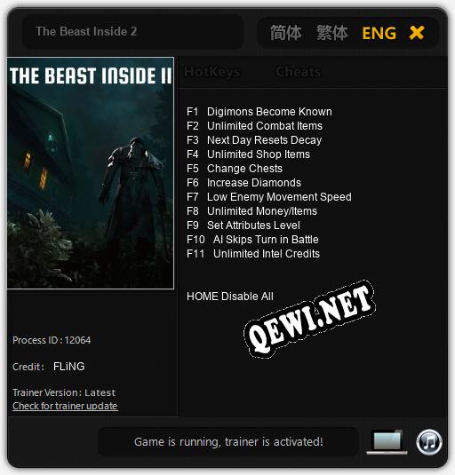 The Beast Inside 2: ТРЕЙНЕР И ЧИТЫ (V1.0.84)
