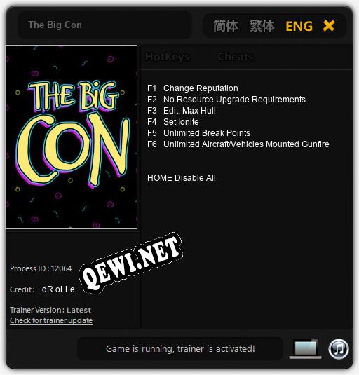 The Big Con: Трейнер +6 [v1.9]