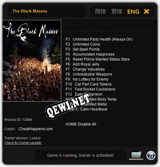 The Black Masses: ТРЕЙНЕР И ЧИТЫ (V1.0.67)