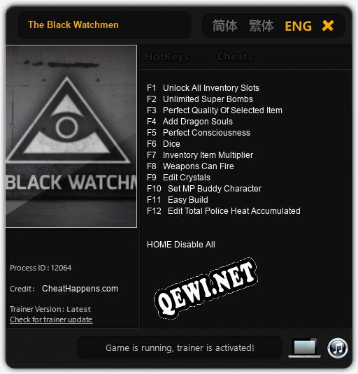 The Black Watchmen: Трейнер +12 [v1.5]