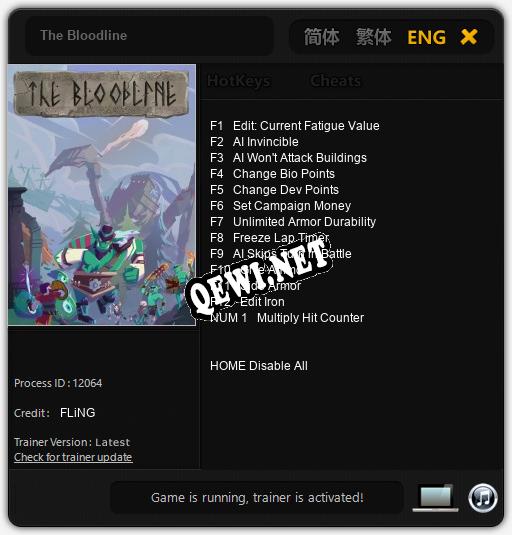 The Bloodline: ТРЕЙНЕР И ЧИТЫ (V1.0.85)