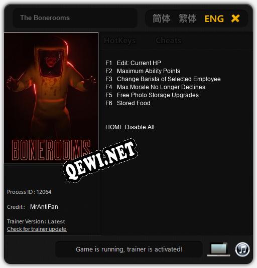 Трейнер для The Bonerooms [v1.0.2]