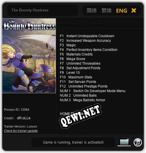 The Bounty Huntress: Трейнер +15 [v1.3]